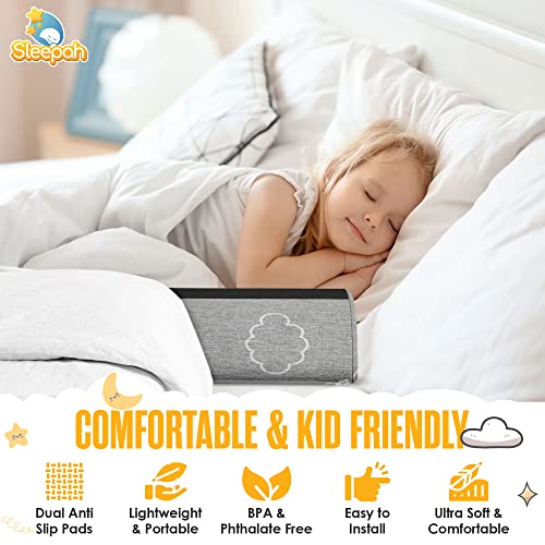 Bed Bumpers for Toddlers Memory Foam Rail Guards Waterproof Washable Dual Sided Non-Slip Soft Cover - Safety Guard Noodle Long Pillow Pads for King Queen Full Twin Beds (1 Pack)