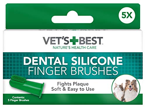 Vets Best Pet Toothbrush | Easy Teeth Cleaning for Dog and Cat Dental Care, Perfect for Dogs and Cats - 5 Pack