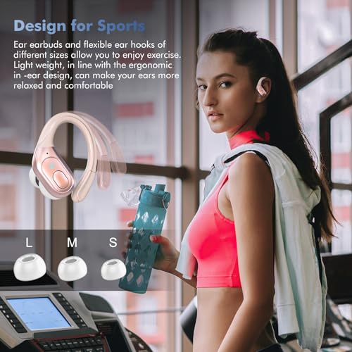 sajawass Wireless Earbuds Sport, 75H Playtime Bluetooth 5.3 Headphones, IP7 Waterproof Bluetooth Headphones for Running, Wireless in Ear Earphones for iOS/Android, Black