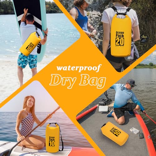 Eayson Outdoors Waterproof Dry Bag- Roll Top Backpack Compression Sack Keeps Gear Dry for Kayaking, Beach, Rafting, Boating, Hiking, Fishing,Camping Gear (10 Liter)