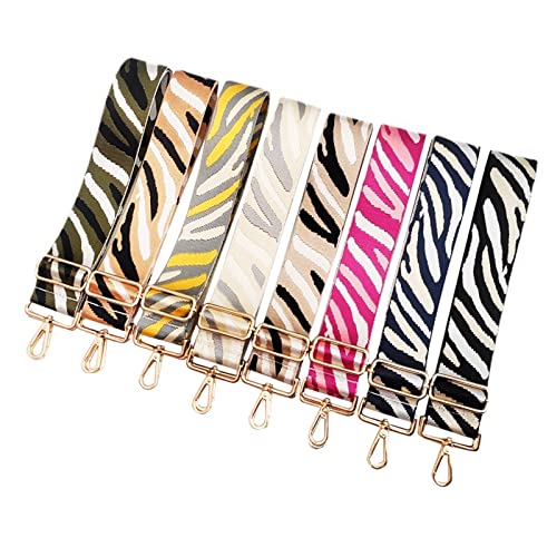 Beacone Wide Zebra Pattern Purse Bag Strap Replacement Adjustable Crossbody Handbag Purse Strap Handbag Strap Extender (Pink)