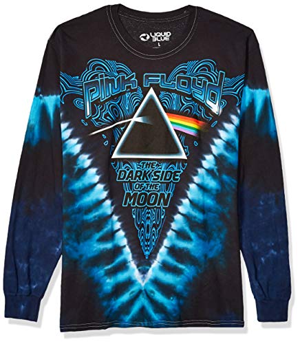 Liquid Blue Men's Dark Side Of The Moon Long Sleeve T-Shirt, Tie Dye, Medium