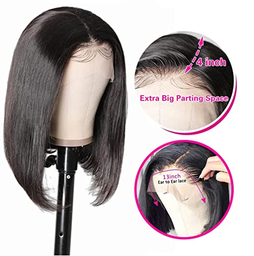 28 Inch Ombre Highlight 13x4 HD Lace Front Wig for Women Deep Wave Lace Frontal Human Hair Pre Plucked Baby Hair Curly Wigs for Women Glueless Human Hair Wigs 180% Density P4/27 Honey Blonde Color