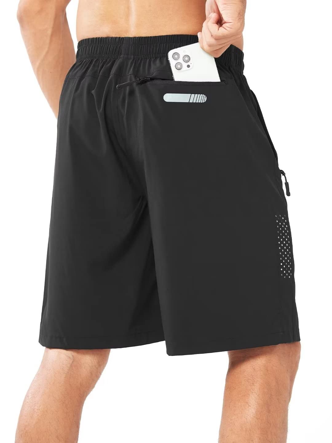 NORTHYARD Men's Athletic Running Shorts Quick Dry Workout Shorts 7"/ 5"/ 9" Lightweight Sports Gym Basketball Shorts Hiking Exercise Black-9inch XL