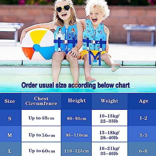 DOOHALO Toddler Swim Vest Kids Swimming Training Vest for Boys Girls Suitable for Age 1 to 8 Years 20Ibs - 46Ibs