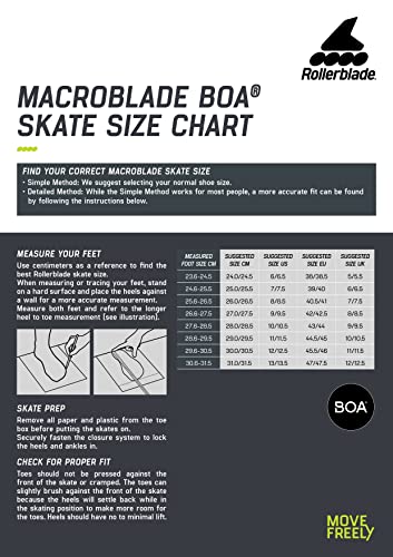 Rollerblade Macroblade 84 BOA, Adult Fitness Inline Skate, Black & Lime, Performance Inline Skates