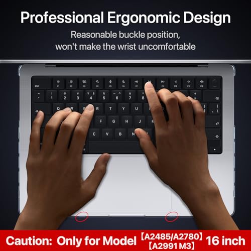 Soonjet Invisible Armor for MacBook Pro 16 inch Case 2023-2021 M3 Pro/Max A2991 M2 A2780 M1 A2485 Same as Bare Device [Scientific Slim] Protective Hard Shell Case Cover for Laptop - Matte Clear