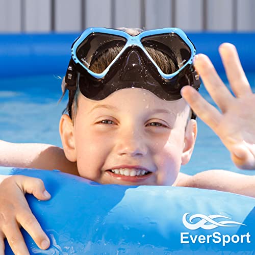 EverSport Kids Swim Goggles with Nose Cover, Swimming Goggles for Kids 6-14, Youth Diving Mask for Child Boys Girls
