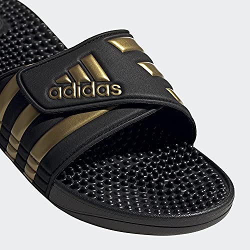 adidas Unisex Adissage Slides Sandal, Black/White/Black, 5 US Men, F35580