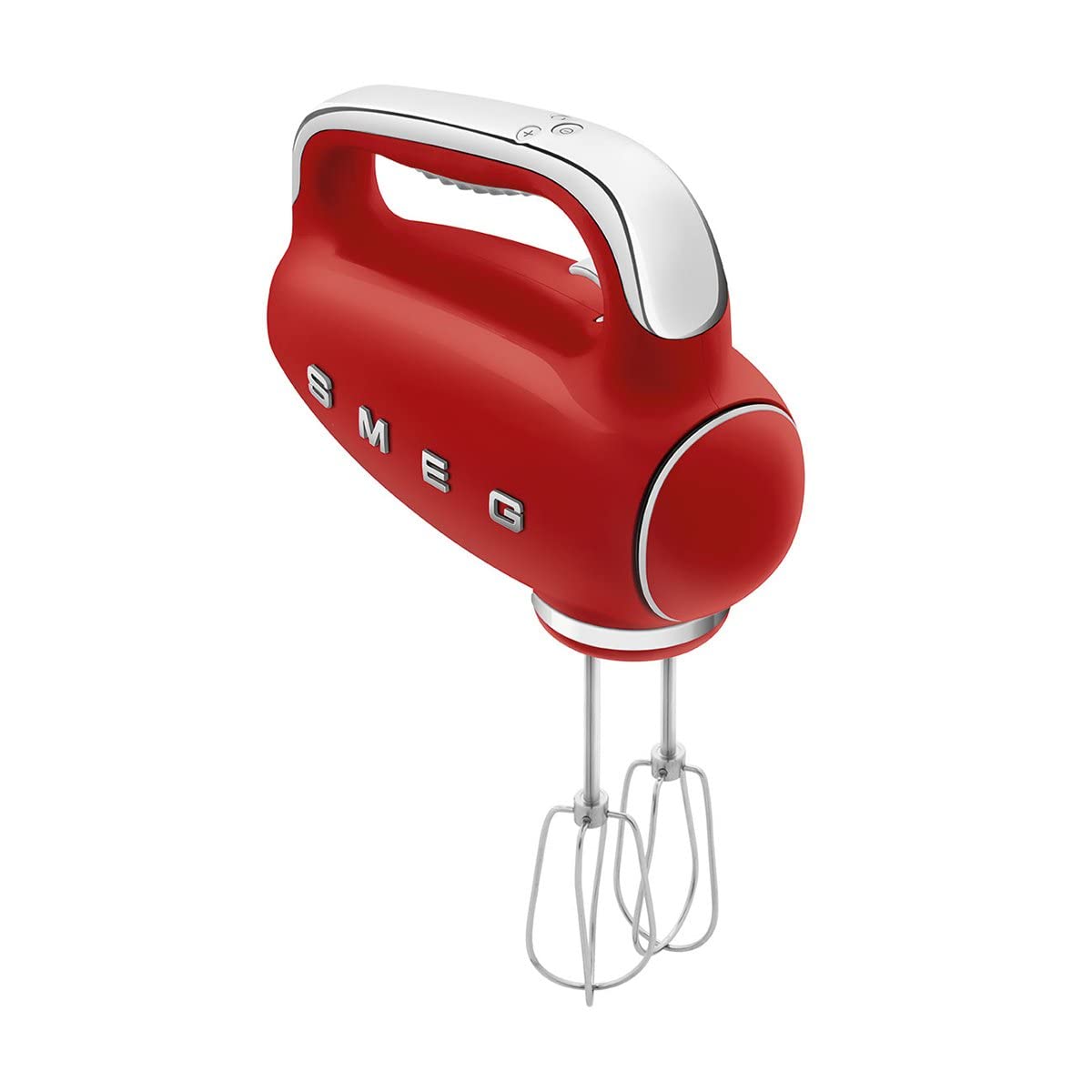 SMEG Red 50's Retro Style Electric Hand Mixer with Set of Beaters, Set of Dough Hooks and Set of Whisks