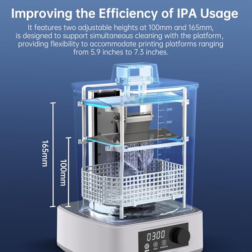ANYCUBIC Wash and Cure Machine 3.0, 2 in 1 UV Washing and Curing Station for ANYCUBIC Photon Mono 2 Mars Series LCD/DLP/SLA 3D Printer Models, with Twistable Gooseneck Light