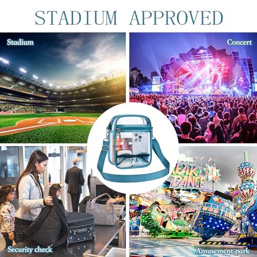 USPECLARE Clear Purse Stadium Clear Messenger Bag Stadium Approved for Men and Women Clear CrossBody Bag