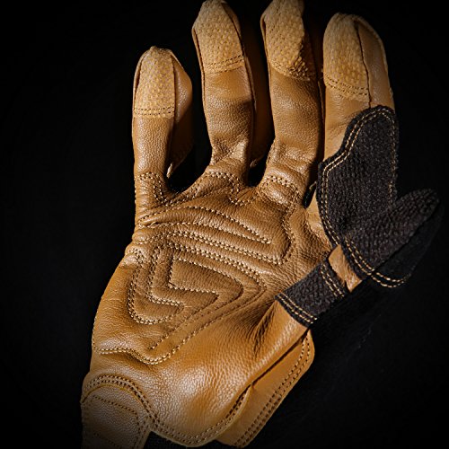 Ironclad Ranchworx Work Gloves RWG2, Premier Leather Work Glove, Performance Fit, Durable, Machine Washable, RWG2-02-S, Brown/Black, Small (Pack of 1)