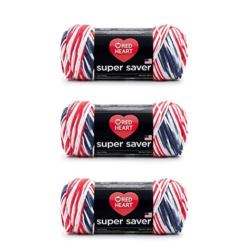 Red Heart Super Saver Yarn, 3 Pack, Woodsy 3 Count