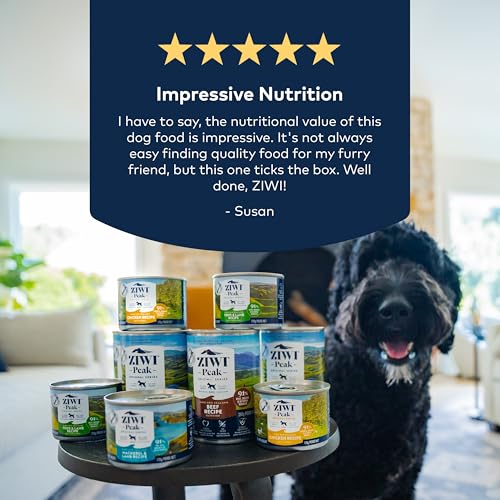 ZIWI Peak Canned Wet Dog Food – All Natural, High Protein, Grain Free, Limited Ingredient, with Superfoods (Beef, Case of 12, 6oz Cans)