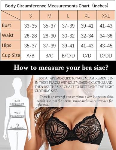 Avidlove Lace Lingerie for Women Sexy Bra and Panty Sets Cute Matching Bralettes and Thong Sky Blue