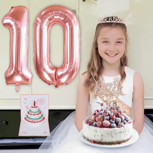 75th Birthday Decorations For Women, Include 75th Birthday Sash and Tiara, Birthday Cake Topper and Number 75 Candles, 75 Balloons, 3D Birthday Card, 75th Birthday Gifts Women