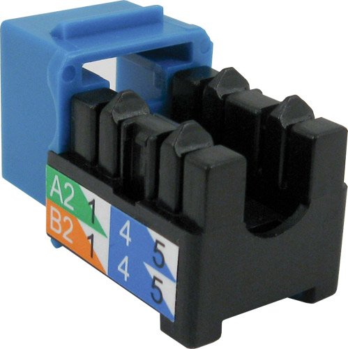 CAT6 RJ45 Keystone Jack, V-Max Series - Blue Color - (50 pack)
