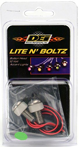 Design Engineering 030305 Lite'N Boltz Amber Accent Lighting - LED Lighted Button Head Bolts (Pack of 2)