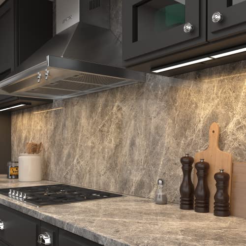 LAGOM 12" Direct Wire Dimmable LED Under Cabinet Lights, Selectable 2700K/4000K/5000K, Selectable Brightness, Black Finish, UC0112BK27