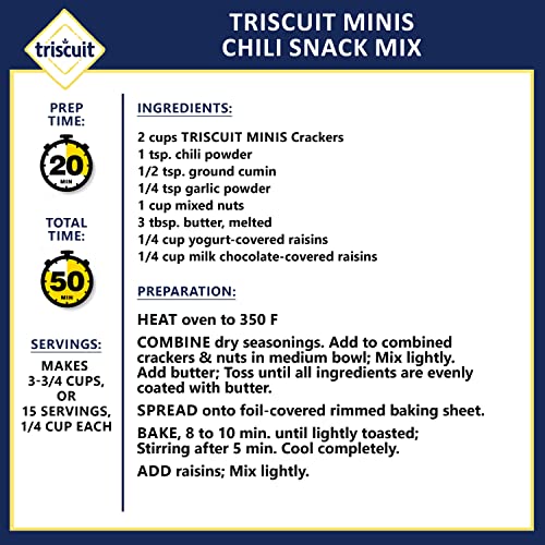 Triscuit Minis Original Whole Grain Wheat Crackers, Vegan Snacks, Bulk Snack Crackers, 6 - 8 oz Boxes