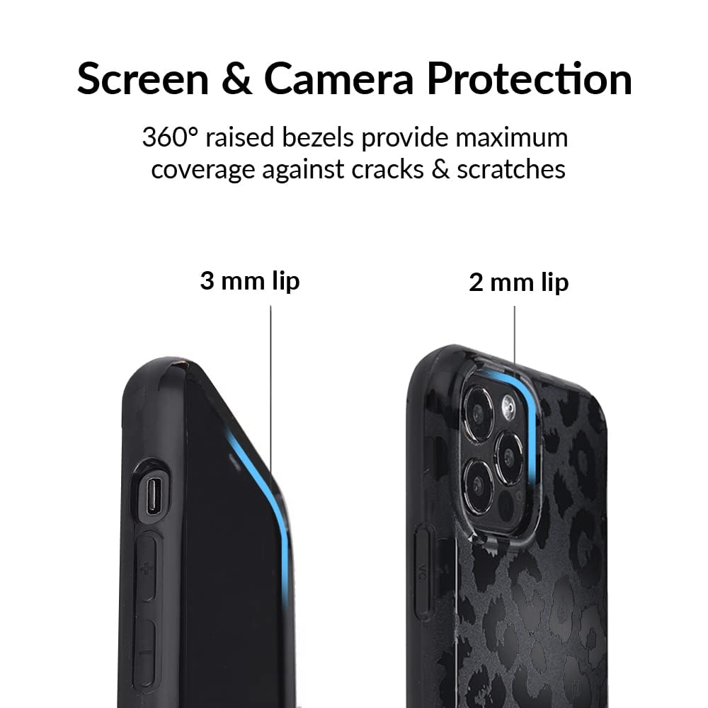 VELVET CAVIAR Black Leopard Cheetah Print Phone Case for iPhone 14 Pro - Compatible with MagSafe - 10ft Drop Tested