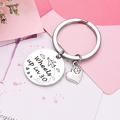 NOTHERS RSZOTW Wheels Motivational Keychain TV Show Fans Gift Wheels Up In 30 Daughter Gift Best Friend Gift TV Show Inspire Jewelry Sister Gift TV Show Lover Gift