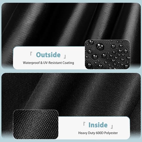 Grill Cover for Weber Spirit II 200 Series, Double Straps and Built-in Vents, Heavy Duty & Waterproof, Fits Grill Up to 48 Inch Wide, Black
