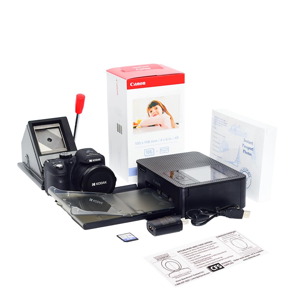 CFS Products Platinum Passport Photo Printer System - Pre-Configured for U. S. Passports - includes Upgraded Camera and Photo Cutter