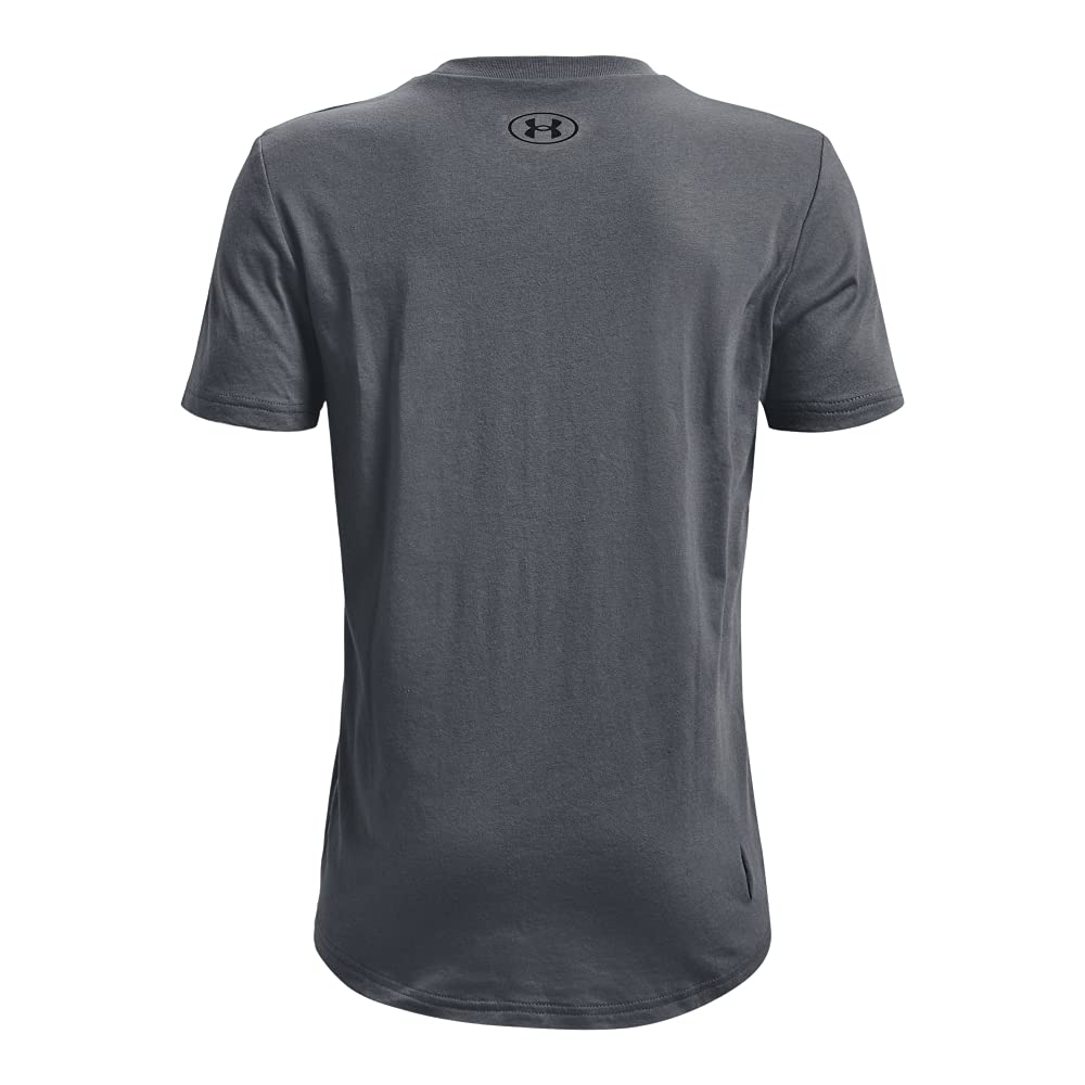 Under Armour Boys' Sportstyle Left Chest Short-Sleeve T-Shirt, Pitch Gray (012)/Black, Youth X-Large