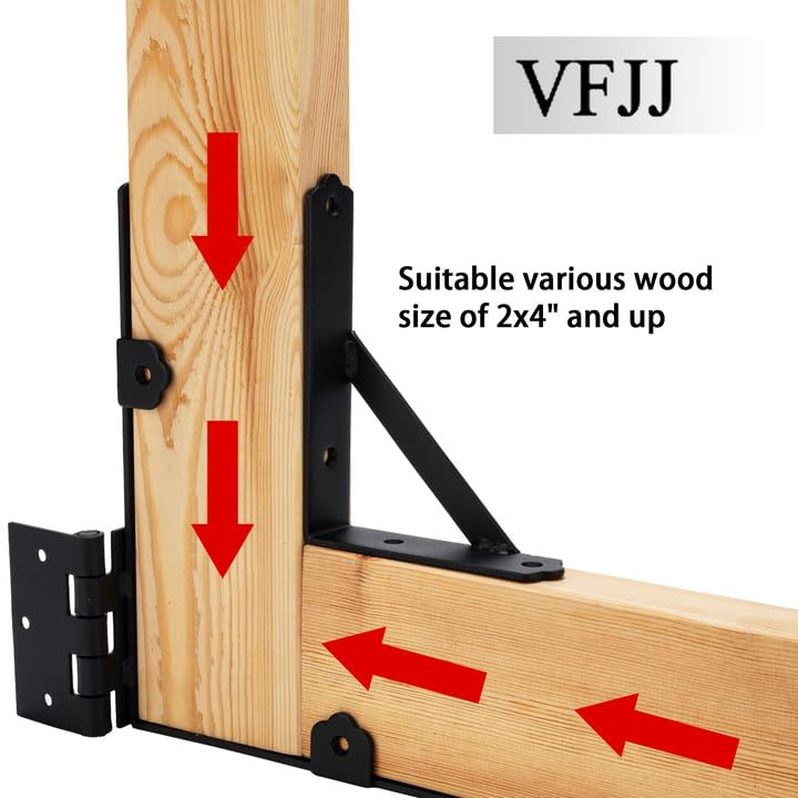 Anti Sag Gate Kit for Wooden Fence,Gate Corner Brace Bracket Gate Fram