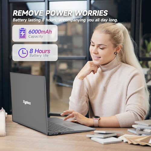 XYPLOXZ 17 Inch Laptop, 8GB RAM 256GB SSD, Intel N5095(Up to 2.9GHz), FHD IPS 1920x1080 Screen, Windows 11, WiFi, Webcam, Bluetooth 4.2, USB 3.0, for Students and Business.