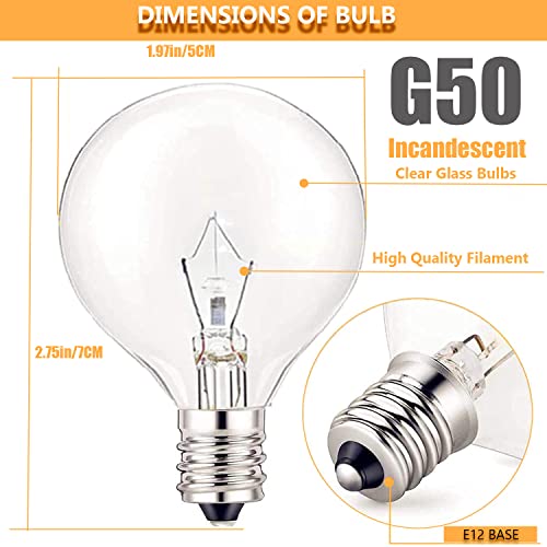 SerBion 20 Watt Light Bulbs for Wax Warmers, Candle Lamps Light Bulbs for Mid-Size Scentsy Warmer and Candle Warmers, Candle lamp e12 Base, Dimmable, Warm White, High Temperature Resistance(6PCS)