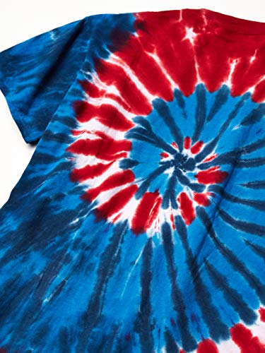 Liquid Blue Men's Stars and Stripes Spiral T-Shirt, Tie Dye, Medium