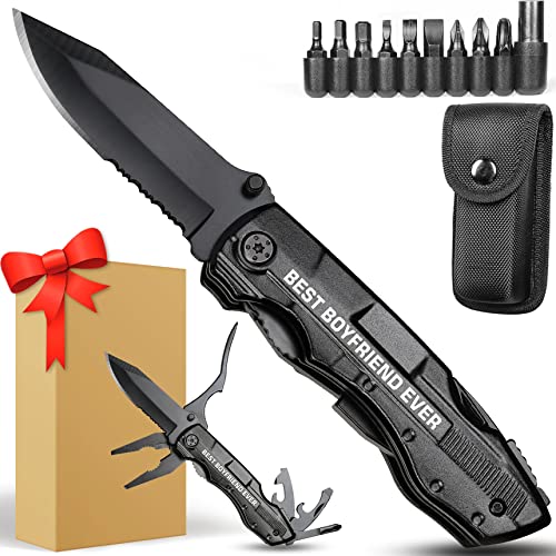 Gifts for Men Him Dad,Pocket Multitool Knife,Christmas Stocking Stuffers,Anniversary Birthday Gifts for Husband Boyfriend Guy Groomsmen,Fathers Day Dad Gifts,Cool Gadget for Hiking,Camping,Outdoor