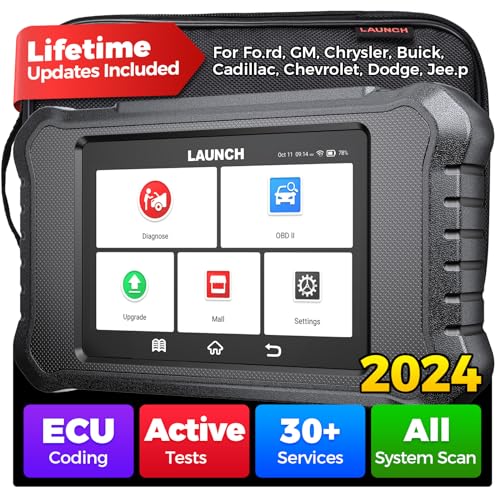 LAUNCH X431 Creader Elite 2.0 FGC OBD2 Scanner, Bi-Directional Scan Tool for Ford/GM/Chrysler Series, ECU Coding, Lifetime FR-EE Update, All System Diagnostic, 100+ Services, Full OBD2 Code Reader