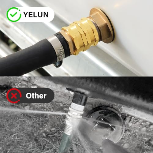 YELUN Garden Hose Fittings Connectors Adapter Solid Brass Repair double female to female faucet leader coupler dual water hose connector(3/4"GHT) (10-Pcs)