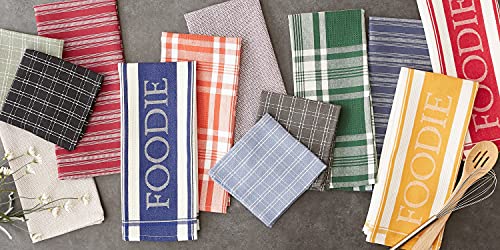 DII Everyday Collection Foodie Kitchen Set, Dishtowel & Dishcloth, Mineral, 5 Piece