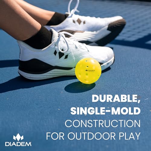 Diadem Official Pickleballs for Outdoor Play, USA Pickleball Approved for All Skill Levels