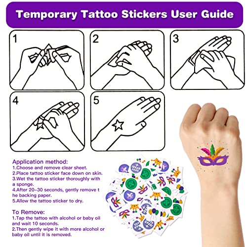 MGparty 168 PCS Mardi Gras Accessories - Masks Beads Necklaces Coins Tattoos Carnival Parade Masquerade Party Decorations Supplies