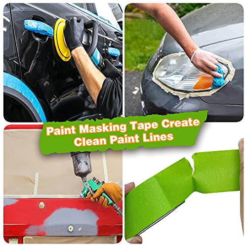 8Rolls Thin Painters Tape Total 176yards 1/8, 1/4, 1/2 inch Width Painter Tape Paint Tape masking Tape Pinstriping Tape, DIY Art TapeSmart Selection, 3" Large Core Easy to Work for Big Projects