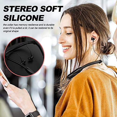 Nepartak Wireless Bluetooth Headphones with 120 Hours Playback, Built-in Mic, in-Ear Design, Stereo Bass, Noise Reduction, Waterproof Sports Neckband Headset