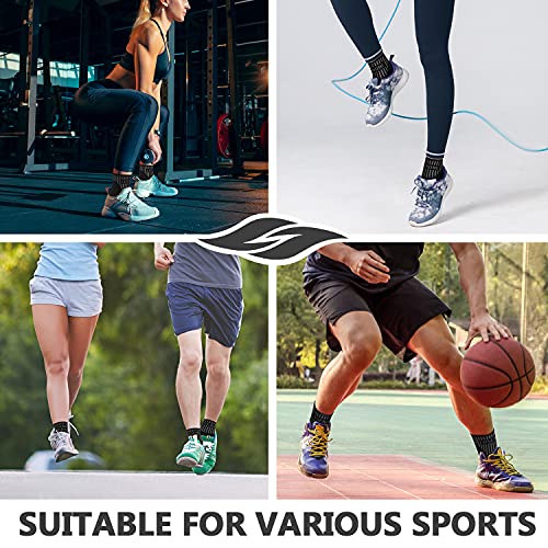 Lusenone Ankle Brace for Women & Men (Pair), Compression Ankle Sleeve- Best Ankle Support Socks for Plantar Fasciitis, Sprained Ankle, Achilles Tendonitis, Foot Pain Relief, Running,Sports