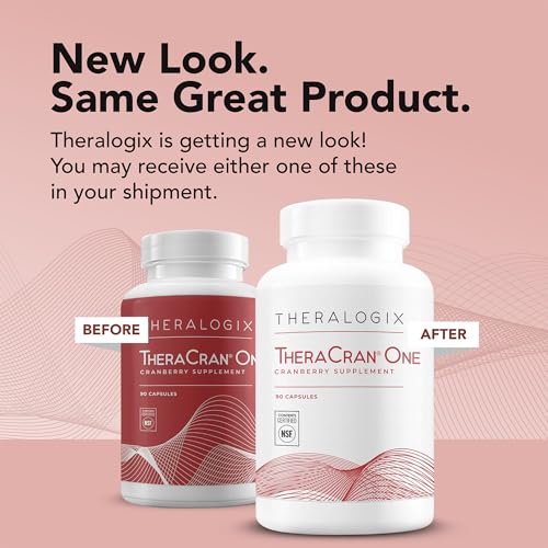 Theralogix TheraCran One Cranberry Capsules - 90-Day Supply - Cranberry Supplement for Men & Women - Cranberry Pills to Support Urinary Tract Health* - 36mg PACs per Capsule - NSF Certified - 90 Caps