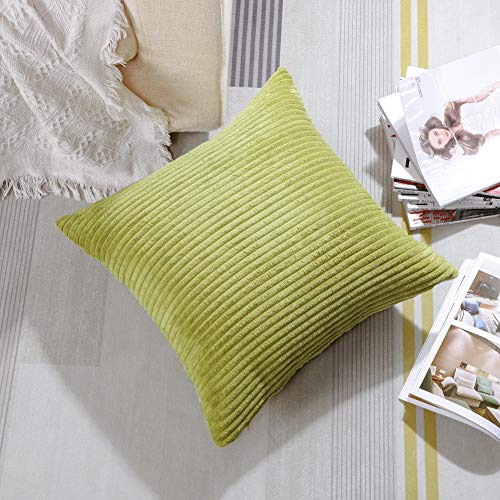Artscope Cozy Striped Corduroy Pillow Covers Super Soft Decorative Oblong Throw Pillow Covers Case Cushion Covers for Sofa Couch Bedroom Car Decor 12 x 20 Inches, Navy Blue