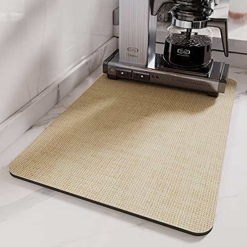tchdio-Coffee Mat-Hide Stain Absorbent Rubber Backed Quick Drying Mat for Kitchen Counter-Coffee Bar Accessories Dish Drying Mat Fit Under Machine Pot Espresso Machine