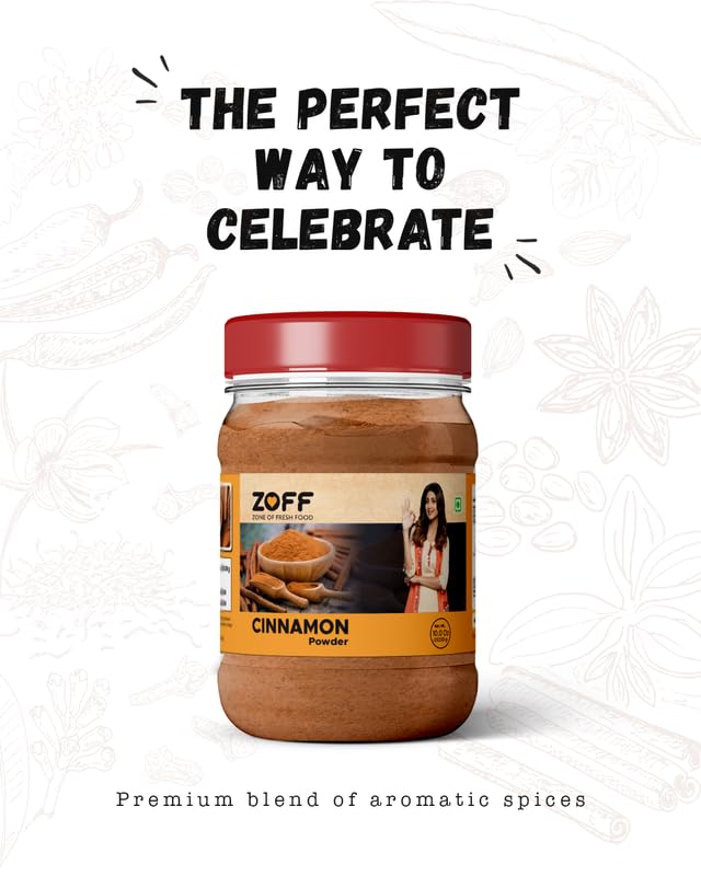 Zoff Pure Cinnamon Powder - 10 Oz - Ground Cinnamon for Baking & Cooking - 100% Natural - Non-GMO - Gluten free & No Preservatives - Canela en polvo