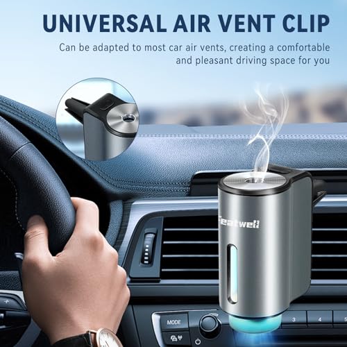 FeatWell Car Aromatherapy/Fragrance car Air fresheners/Humidifier Essential Oil Diffuser for Vehicle (Black)