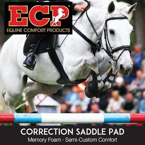 ECP Equine Comfort Products All Purpose Contoured Correction Saddle Pad with Adjustable Memory Foam