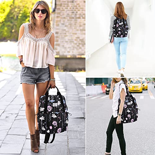 Kamo Women Fashion Backpack Purse Multi Pockets Original Print Daypack Casual Sling Bag for Women